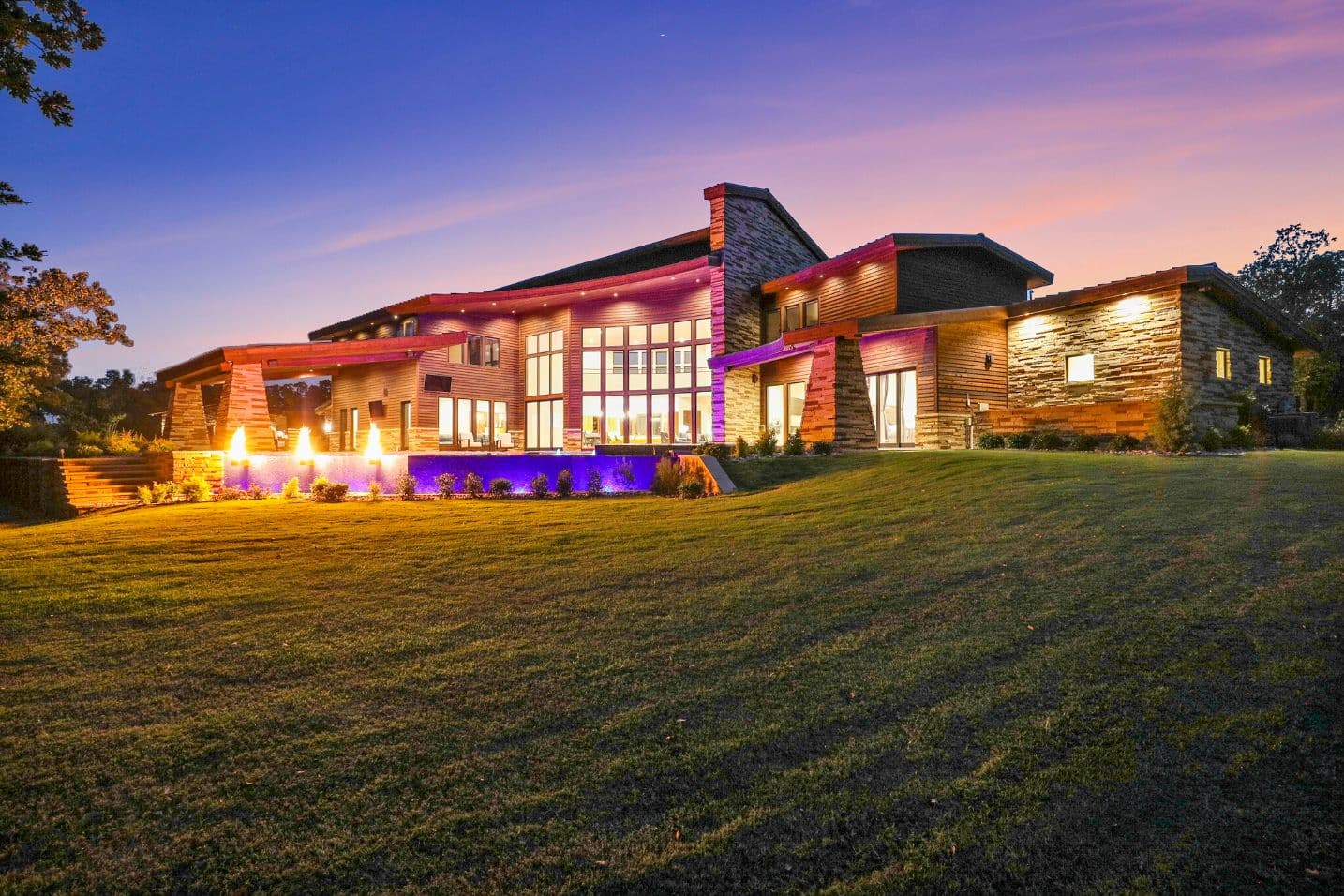 14,000 sq ft luxury custom home and pool at Lake Kiowa, TX by J C Boyd Custom Builders